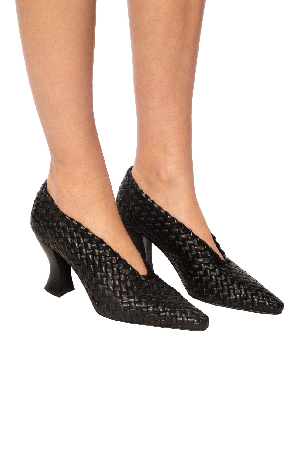 Bottega veneta best sale almond leather pumps